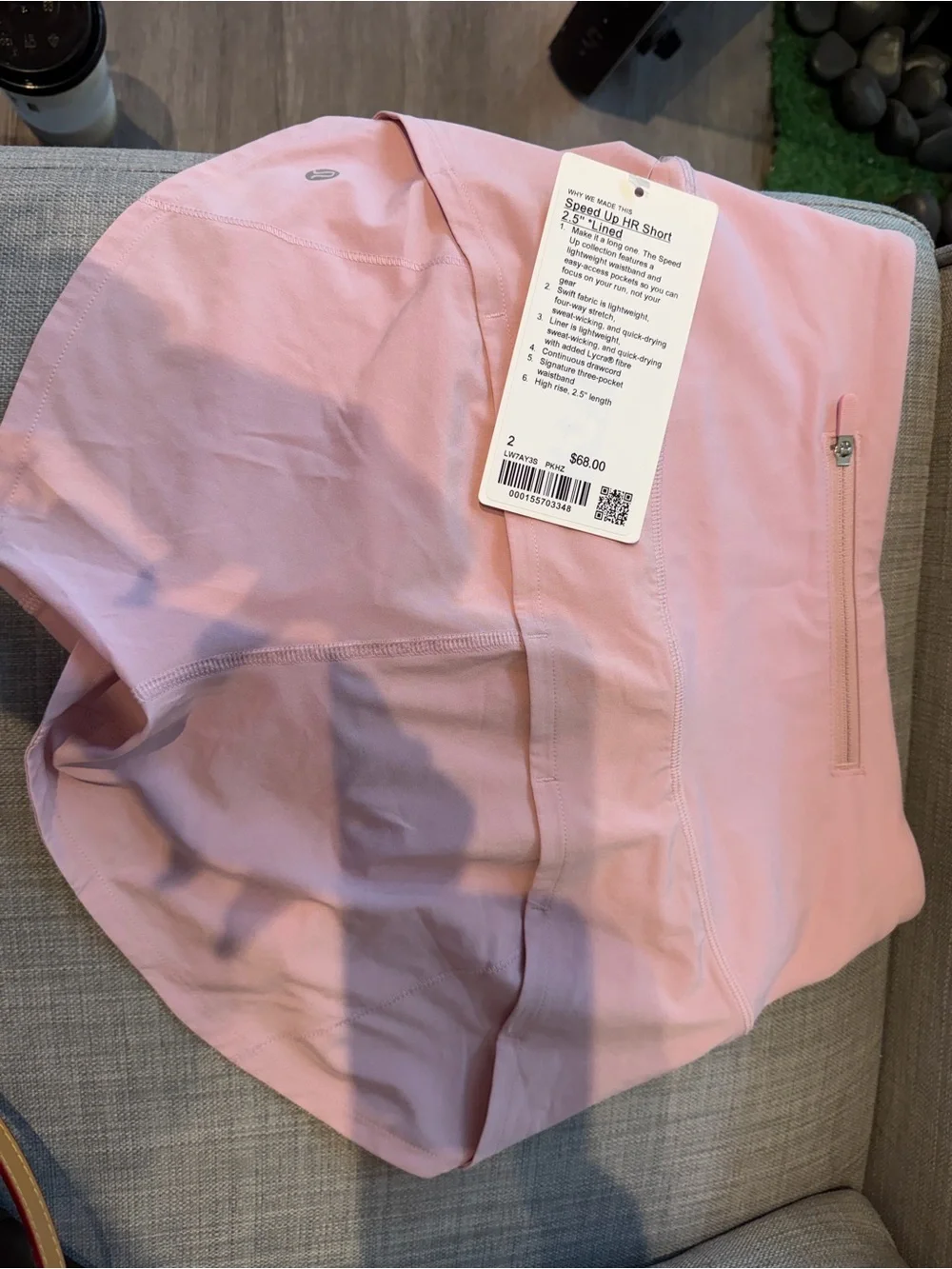 Lululemon Women’s Active Ruffle Hem Shorts - Light Pink - Picture 2 of 2
